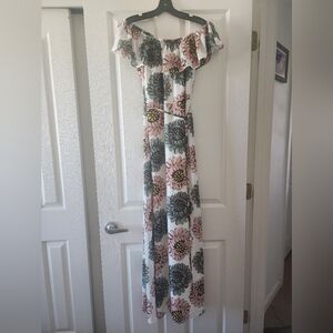 Floral Off-Shoulder Maxi Dress